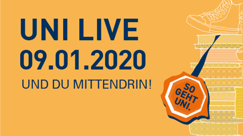 Graphik Uni Live 2020 am 9.1.2020