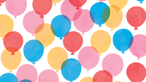 Abbildung von Ballons in verschiedenen Farben