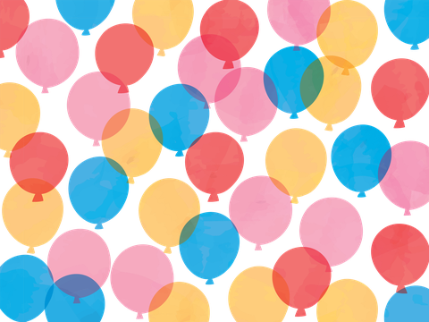 Abbildung von Ballons in verschiedenen Farben