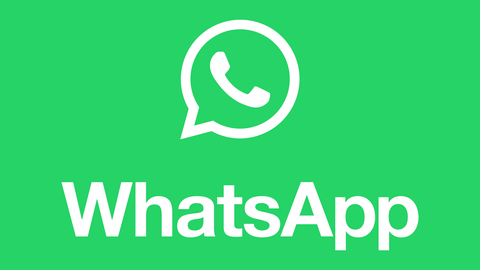 Grafik: Weiß auf gründem Hintergrund ist das Whatsapp Logo zu sehen