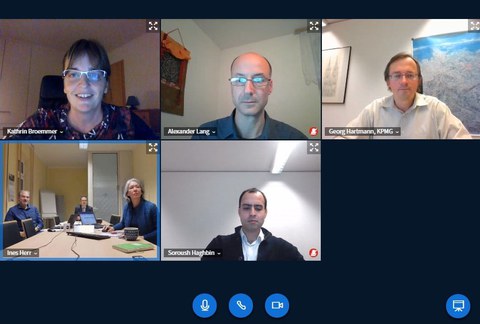 Screenshot showing participants in a video conference