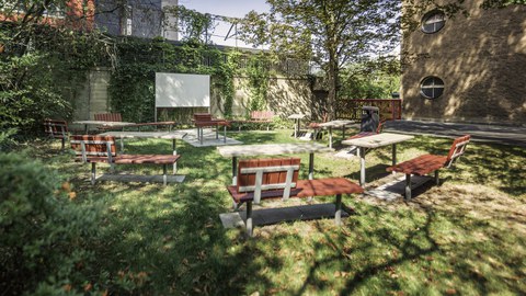 Outdoor seminar room at TU Dresden