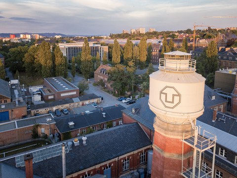 View from above of the TU Dresden campus