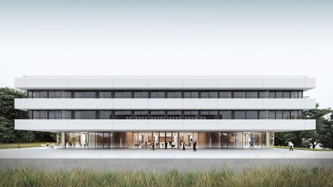 Fassadenentwurf des Neubaus LZB