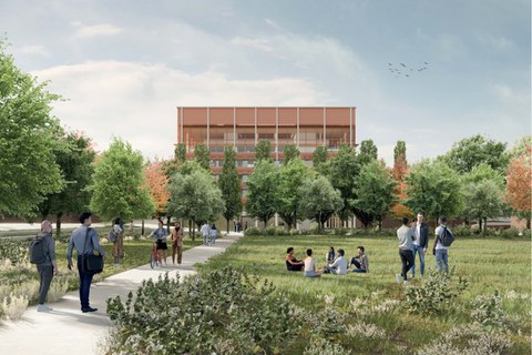 Entwurfsperspektive des Neubaus PHZ