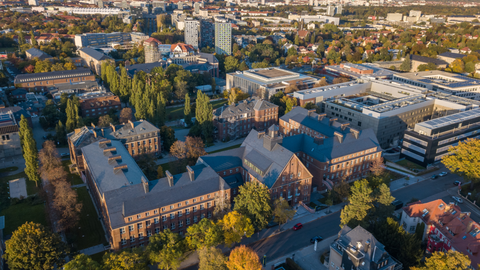 Aerial view of the TUD campus 