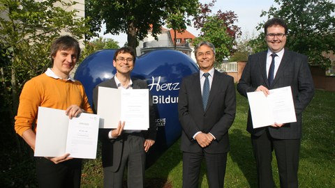 YI-Urkundenverleihung Thiele, Lubk & Friedrich