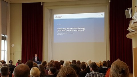 Rector speaks at the Information Event
