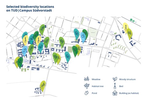 Site plan of the valuable habitats