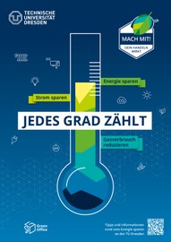 Plakat zum Energiesparen "Jedes Grad zählt"