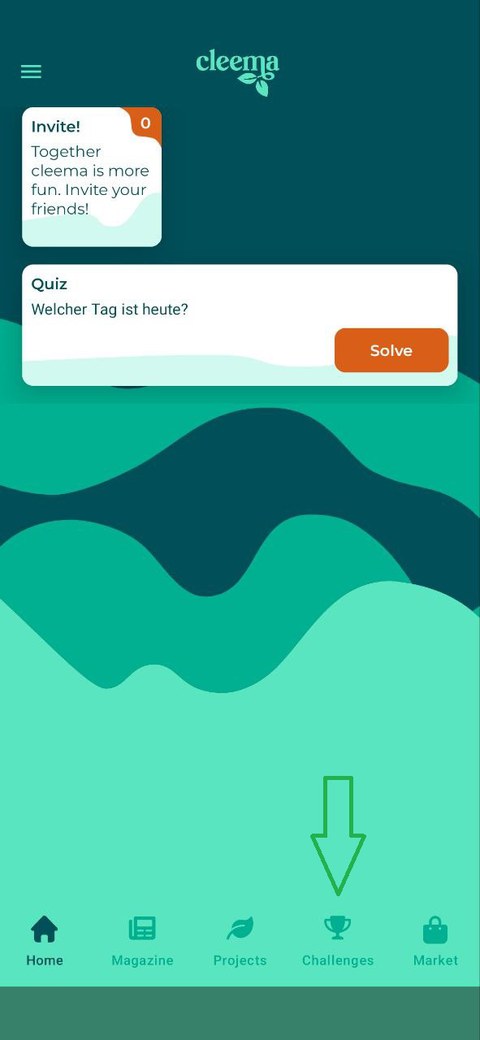 Screenshot der Cleema App