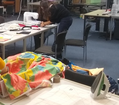 sewing utensils on a table