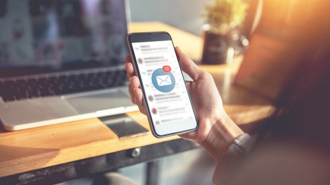 email inbox on a smartphone