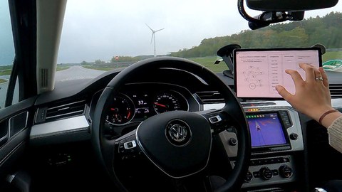 Cockpit eines Autos.