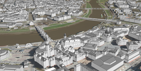 3D model of Dresden's city center