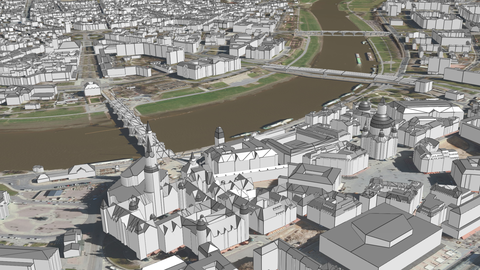 3D model of Dresden's city center