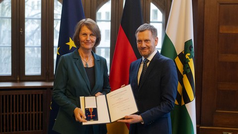 Verleihung Bundesverdienstkreuz Gunda Röstel und Michael Kretzschmer