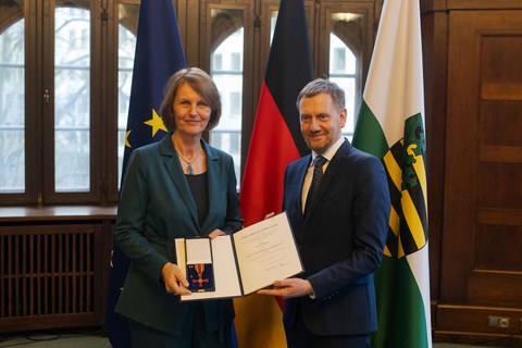 Verleihung Bundesverdienstkreuz Gunda Röstel und Michael Kretzschmer