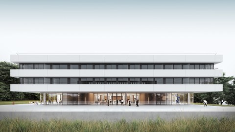 Visualisierung des Lehmann-Zentrum-Bürogebäudes