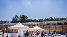 Ceremony at the construction site.