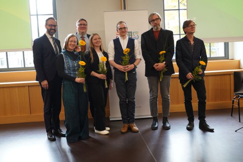 Winners of the 2025 Saxony Teaching Award with Minister of Science Sebastian Gemkow