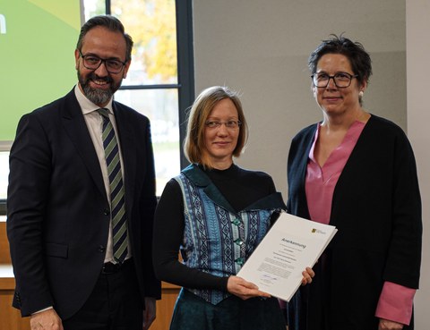 Award winner Junior Professor Nora Huxmann