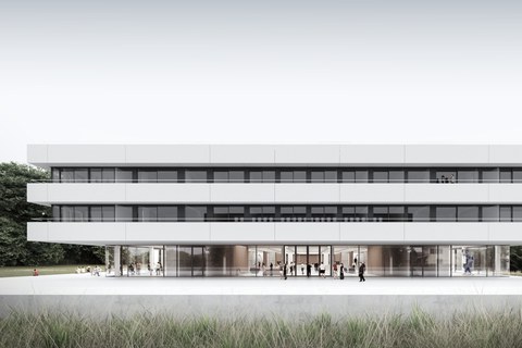 Detail of the visualization of the Lehmann-Zentrum office building
