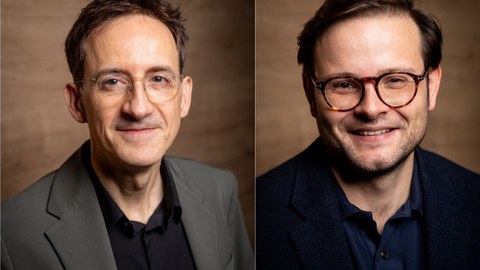 Proträtfotos von Prof. Christoph Röllig (links) und Dr. Leo Ruhnke (rechts).