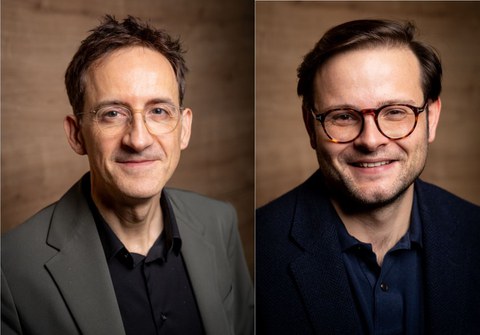 Proträtfotos von Prof. Christoph Röllig (links) und Dr. Leo Ruhnke (rechts).