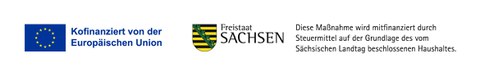 Logos EU und Sachsen