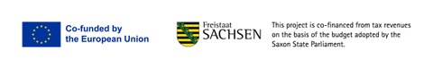 Logo of the EU and Saxony