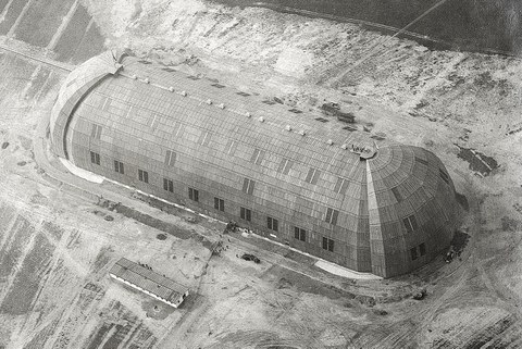 Historische Aufnahme Luftschiffhalle