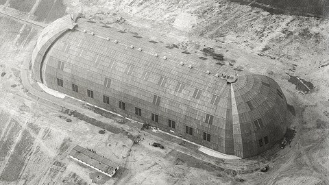 Historische Aufnahme Luftschiffhalle