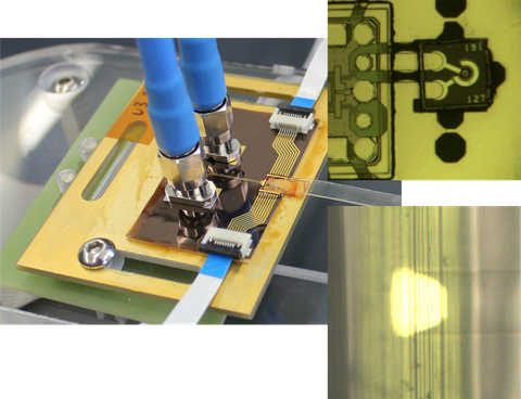 Collage aus 3 verschiedenen mikroelektronischen Bauelementen.