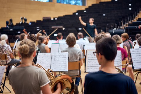 Probe des Uniorchesters