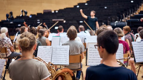 Probe des Uniorchesters