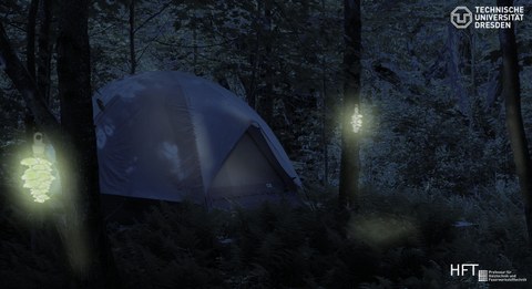 Zelt mit Bioknicklicht