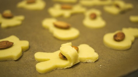 Plätzchen auf dem Blech