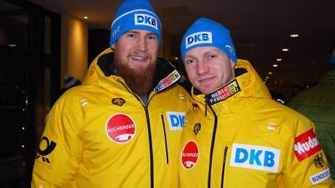 Bob-Olympiasieger Martin Grothkopp und Francesco Friedrich