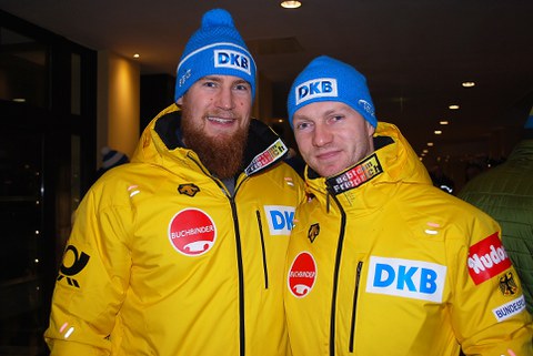 Bob-Olympiasieger Martin Grothkopp und Francesco Friedrich