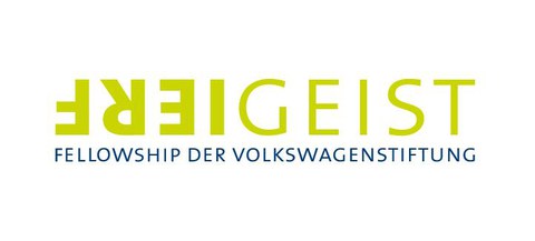 Logo der Freigeist-Fellowships der VolkswagenStiftung in hellgrün auf weiß