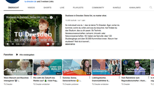 Screenshot of TU Dresden's YouTube channel.