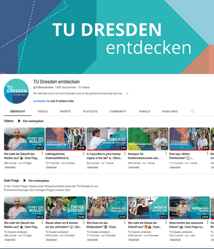 Screenshot vom YouTube-Kanal "TU Dresden entdecken".