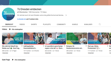 Screenshot vom YouTube-Kanal "TU Dresden entdecken".