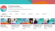 Screenshot vom YouTube-Kanal "TU Dresden probieren".