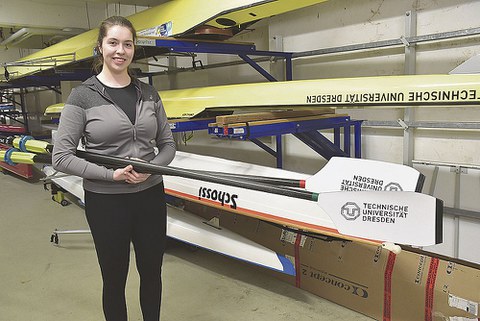 Ruderin Elisabeth Lowke studiert an der TUD Bauingenierwesen.