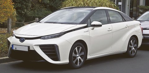 Der brennstoffzellenangetriebene Toyota Mirai ist eines der wenigen Serienautos mit diesem Konzept.