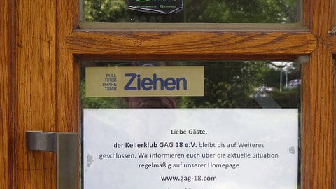 Auch der Kellerklub GAG 18 musste am 16.März schließen.