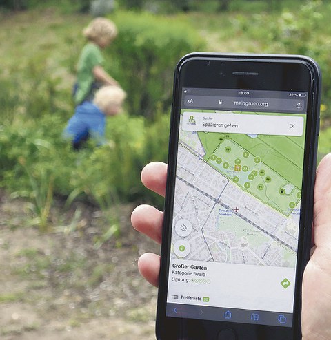 Grüner gehts kaum: die App »meinGrün« für den Trip ins Grün.