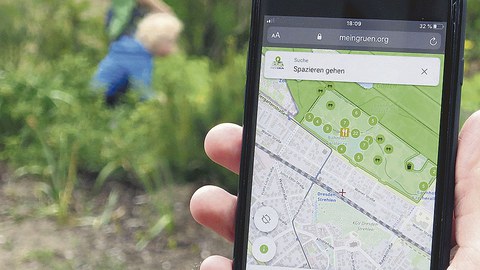 Grüner gehts kaum: die App »meinGrün« für den Trip ins Grün.